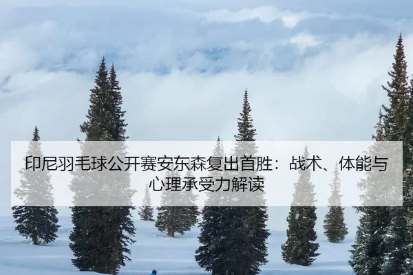 印尼羽毛球公开赛安东森复出首胜：战术、体能与心理承受力解读